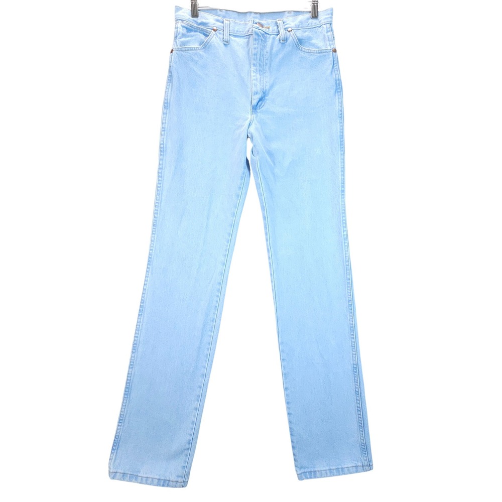 Wrangler 936GBH Men 32x36 Light Wash Slim Fit Western Cowboy Jeans Vintage Style